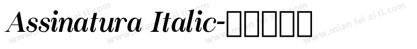 Assinatura Italic字体转换